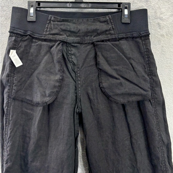Athleta Reverie Black Linen Pants Womens Size 6 Lagenlook Loose Relaxed Casual - Picture 11 of 16